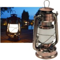LED Camping Laterne "CT-CL Copper" ØxH 12x23,5cm, 4x AA, warmweiß, dimmbar