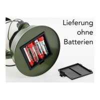 LED Camping Laterne im Army Style mit Dimmer – Nostalgisches Design & modernes Licht