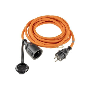 Verlängerungskabel 5m, IP44, Orange H07RN-F 3G1,5 , Stecker / Kupplung