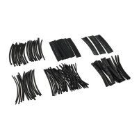 Schrumpfschlauch-Sortiment, 100-teilig in praktischer Box, schwarz