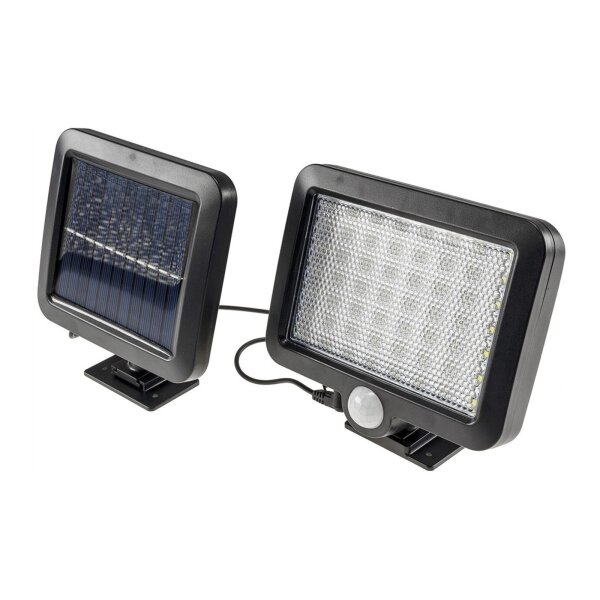 LED Solar Wandleuchte mit Bewegungsmelder & externem Solarpanel – 300 lm, 6000 K, IP44