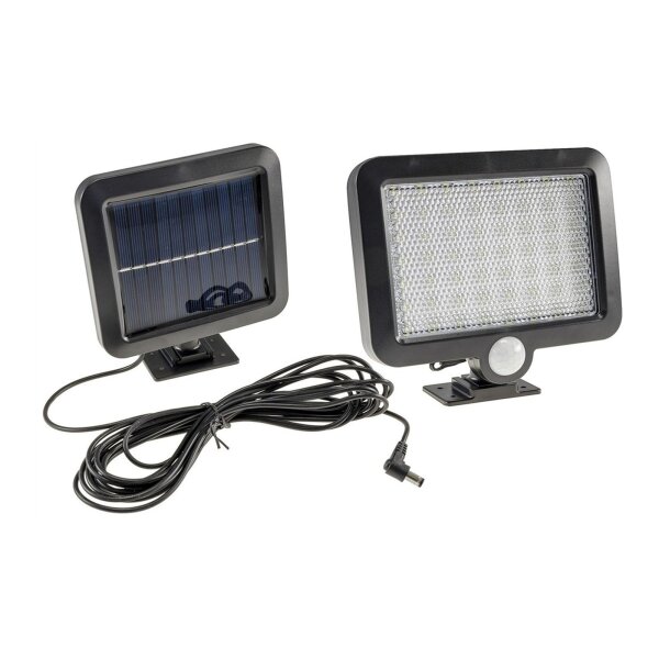 LED Solar Wandleuchte mit Bewegungsmelder & externem Solarpanel – 300 lm, 6000 K, IP44