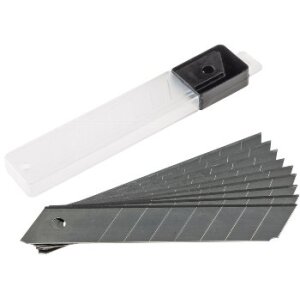 ChiliTec Messerklingen Ersatzklingen Abbrechklingen 10x Klinge für Cuttermesser Abbrechmesser 18mm 0,5mm stark 7 Bruchstellen