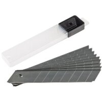 ChiliTec Messerklingen Ersatzklingen Abbrechklingen 10x Klinge für Cuttermesser Abbrechmesser 18mm 0,5mm stark 7 Bruchstellen
