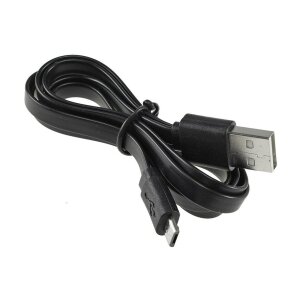 USB-Flachkabel Micro-USB 90 cm – Schwarz, doppelt...