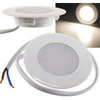 ChiliTec LED Einbauleuchte Treppenleuchte 2Watt 170Lumen für 60mm Unterputz Dosen 230V Treppenlicht Stufenbeleuchtung 4 Stück Neutralweiß