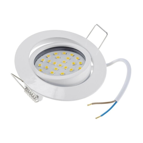 LED-Einbauleuchte "Flat-26" warmweiß 80x26mm, 3W, 370lm, weißes Gehäuse