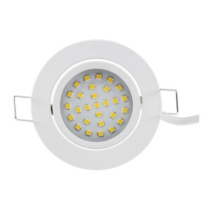 LED-Einbauleuchte "Flat-26" warmweiß 80x26mm, 3W, 370lm, weißes Gehäuse
