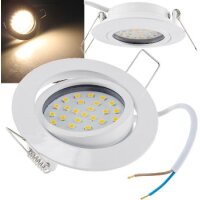 LED-Einbauleuchte "Flat-26" warmweiß 80x26mm, 3W, 370lm, weißes Gehäuse