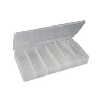 Schrumpfschlauch-Sortiment, 100-teilig in praktischer Box, transparent