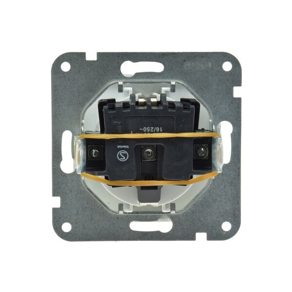 B-Ware DELPHI Steckdose Unterputz mit Berührungsschutz 250V / 16A UP-Steckdose Klemmanschluss Schutzkontakt-Steckdose Weiß