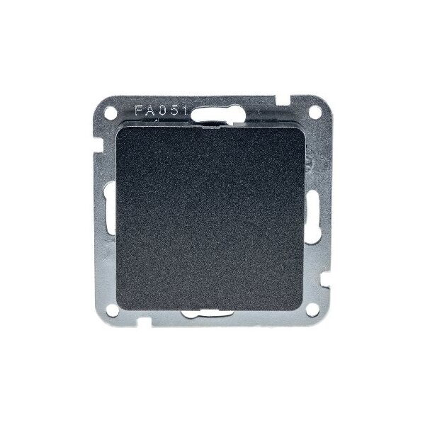 MILOS Blind-Abdeckung – anthrazit, für Unterputz-Anschluss, inkl. Metallplatte, passend für Mehrfach-Rahmen