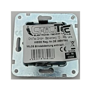 MILOS Blind-Abdeckung – anthrazit, für...