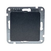 MILOS Blind-Abdeckung – anthrazit, für Unterputz-Anschluss, inkl. Metallplatte, passend für Mehrfach-Rahmen