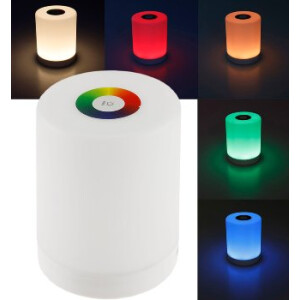 LED Akku-Tischleuchte mit Touch-Funktion Höhe 113mm, Warmweiß + RGB