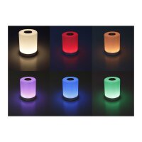 LED Akku-Tischleuchte mit Touch-Funktion Höhe 113mm, Warmweiß + RGB