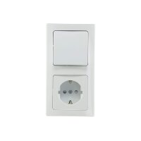 Delphi Steckdosen Schalter Set 20 Teile I Steckdosen Schalter Rahmen Unterputz Einbau I Weiß