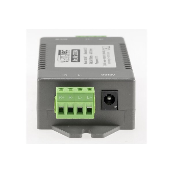 Bluetooth Receiver m. 4-Kanal Verstärker 4/8Ohm, 4x15W, 12V/4A, 3,5mm AUX-In