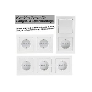 Delphi Steckdosen Schalter Set Wohnzimmer Lichtschalter...