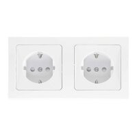 Delphi Steckdosen Schalter Set Wohnzimmer Lichtschalter mit Steckdose TV Antenne Unterputz Einbau I Weiß