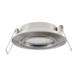 LED-Einbauleuchte "Flat-26" neutralweiß 80x26mm, 3W, 390lm, Edelstahl gebürstet