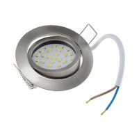 ChiliTec LED Einbauleuchte Deckenspot Einbauspot 4Watt 330 Lumen 26mm Tief Ø Loch 71mm schwenkbar 230V Sehr Flach Leichte Montage