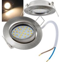 ChiliTec LED Einbauleuchte Deckenspot Einbauspot 4Watt 330 Lumen 26mm Tief Ø Loch 71mm schwenkbar 230V Sehr Flach Leichte Montage