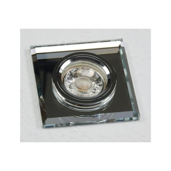 Decken-Einbaustrahler Crystal Q90 – 90×90 mm, Spiegelglas, MR16/GX5.3, optional GU10