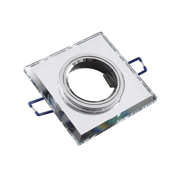 Decken-Einbaustrahler Crystal Q90 – 90×90 mm, Spiegelglas, MR16/GX5.3, optional GU10