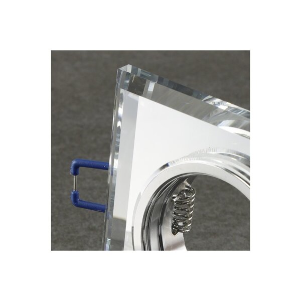 Decken-Einbaustrahler Crystal Q90 – 90×90 mm, Spiegelglas, MR16/GX5.3, optional GU10