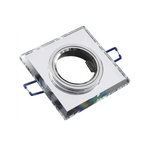 Decken-Einbaustrahler Crystal Q90 – 90×90 mm, Spiegelglas, MR16/GX5.3, optional GU10