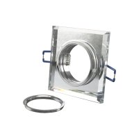 Decken-Einbaustrahler Crystal Q90 – 90×90 mm, Spiegelglas, MR16/GX5.3, optional GU10