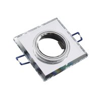 Decken-Einbaustrahler Crystal Q90 – 90×90 mm, Spiegelglas, MR16/GX5.3, optional GU10
