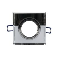 Decken-Einbaustrahler Crystal Q90 – 90×90 mm, Spiegelglas, MR16/GX5.3, optional GU10