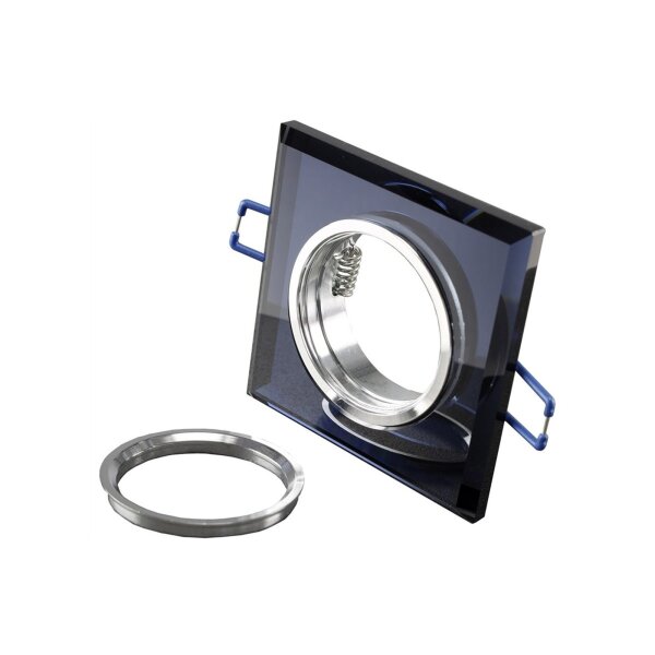 Einbaustrahler Ø?50?mm – Alu/Glas, verspiegeltes Design, für GU10 & MR16