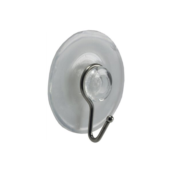 Saugnapf "Easy 42" mit Metallhaken 10er Pack, transparent, Ø 42mm