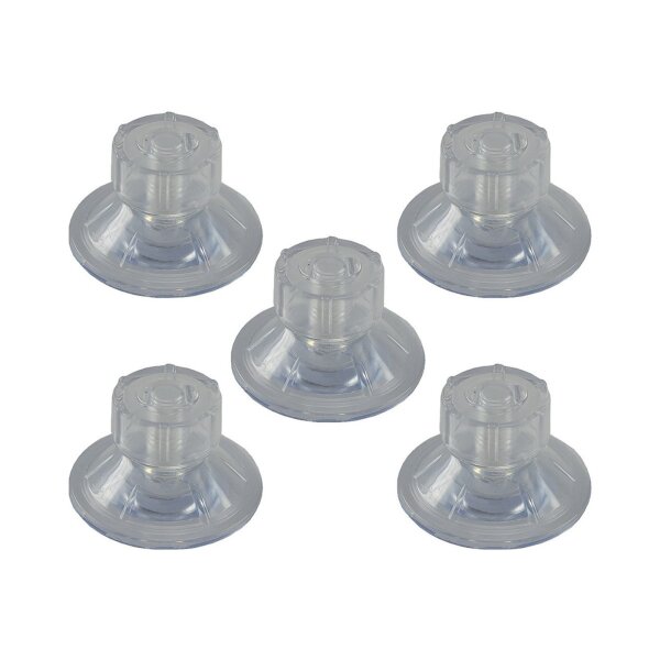 Saugnapf "Fix 47" mit Schraube, rostfrei 5er Pack, Kunststoff,transparent, Ø47mm