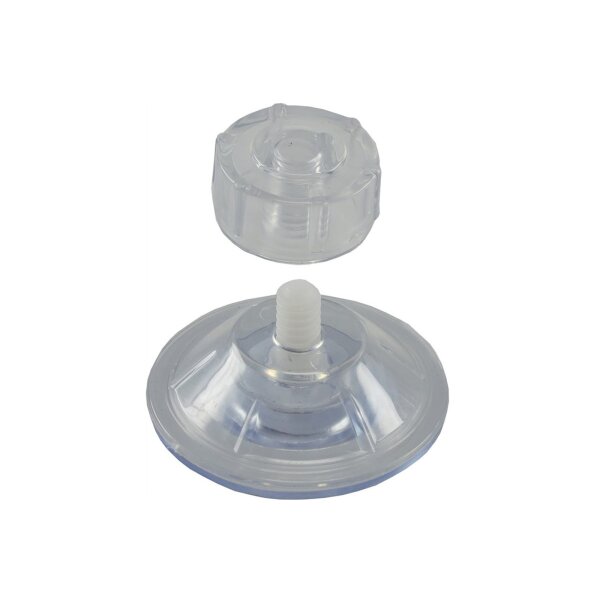 Saugnapf "Fix 47" mit Schraube, rostfrei 5er Pack, Kunststoff,transparent, Ø47mm