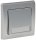 ChiliTec Delphi Taster Klingeltaster 0-250V~/ max. 10A mit 1-Fach Rahmen Abnehmbar I Unterputz Einbau Silber Grau