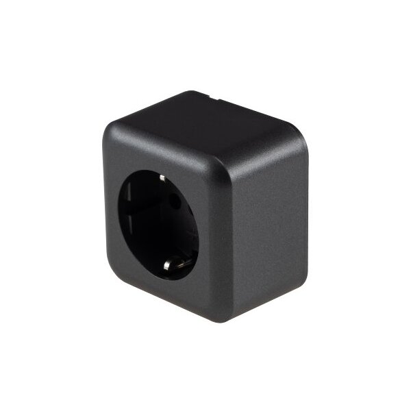 FASKO Schutzkontakt-Steckdose in Anthrazit