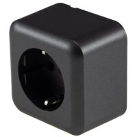 FASKO Schutzkontakt-Steckdose in Anthrazit