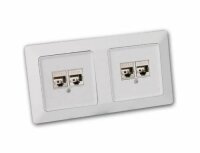 Doppel Netzwerkdose UP, Cat.6 Gigabit, Serie MILOS