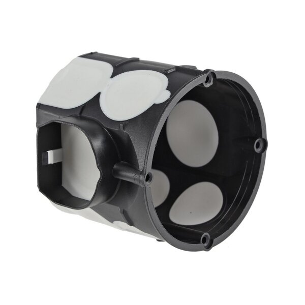ChiliTec Unterputz UP Schalterdose | Ø 60x60mm | Winddicht | M25 Tunnel | Rast-Kupplung | schwarz