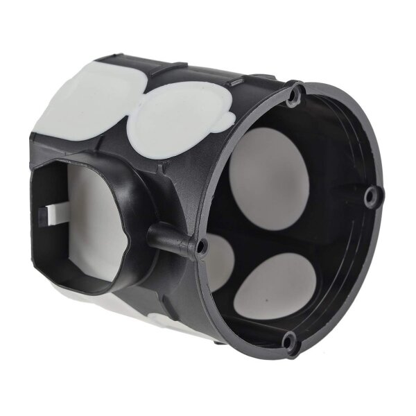 ChiliTec Unterputz UP Schalterdose | Ø 60x60mm | Winddicht | M25 Tunnel | Rast-Kupplung | schwarz