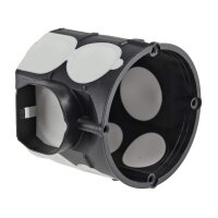 ChiliTec Unterputz UP Schalterdose | Ø 60x60mm | Winddicht | M25 Tunnel | Rast-Kupplung | schwarz