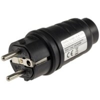 Schutzkontakt-Gummistecker für Außen 250V/16A, IP44