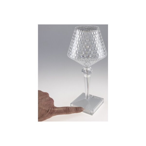 LED Akku-Tischleuchte "Foco Guapa" Li-Akku, Weiß & Warmweiß, ØxH 11x26cm