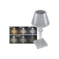 LED Akku-Tischleuchte "Foco Guapa" Li-Akku, Weiß & Warmweiß, ØxH 11x26cm