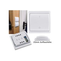 Funk Schalter Set Rolladen Jalousie Steuerung I Funk-Wandschalter mit Funk Einbau Empfänger I Für elektronische Motoren bis 500 Watt I Anschluss an 230V