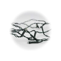 DIY LED Lichterkettenvorhang – 70 LEDs, 30 Kugeln, 130?cm breit, rot/gold